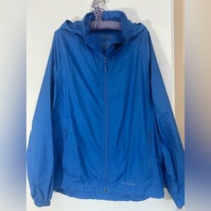 L.L. Bean Casco Bay Windbreaker Women’s Blue Jacket Size Small Full Zip